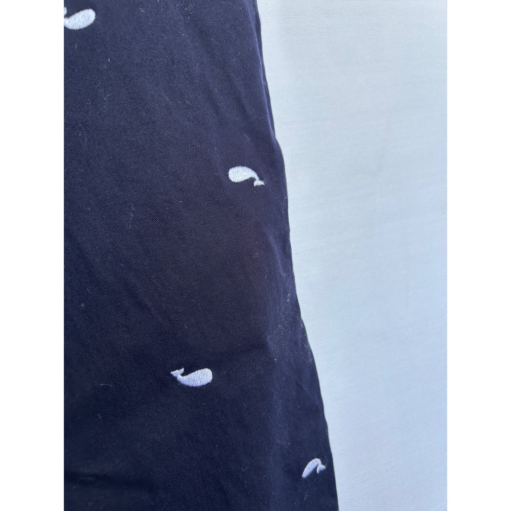 Talbots Woman Navy Blue Whale Embroidered Chino Pants Size 24W Nautical Ankle - Picture 4 of 13